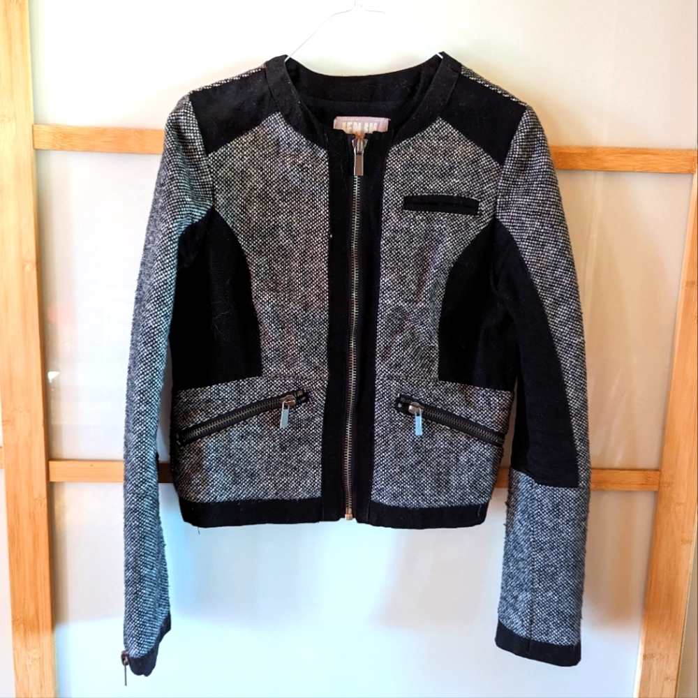 Women's Tweed/Denim mix Jacket Size M